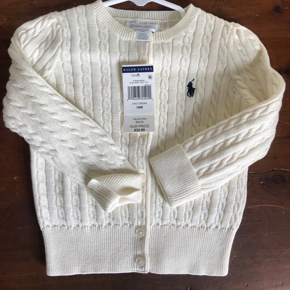 NWT cream cable Ralph Lauren sweater